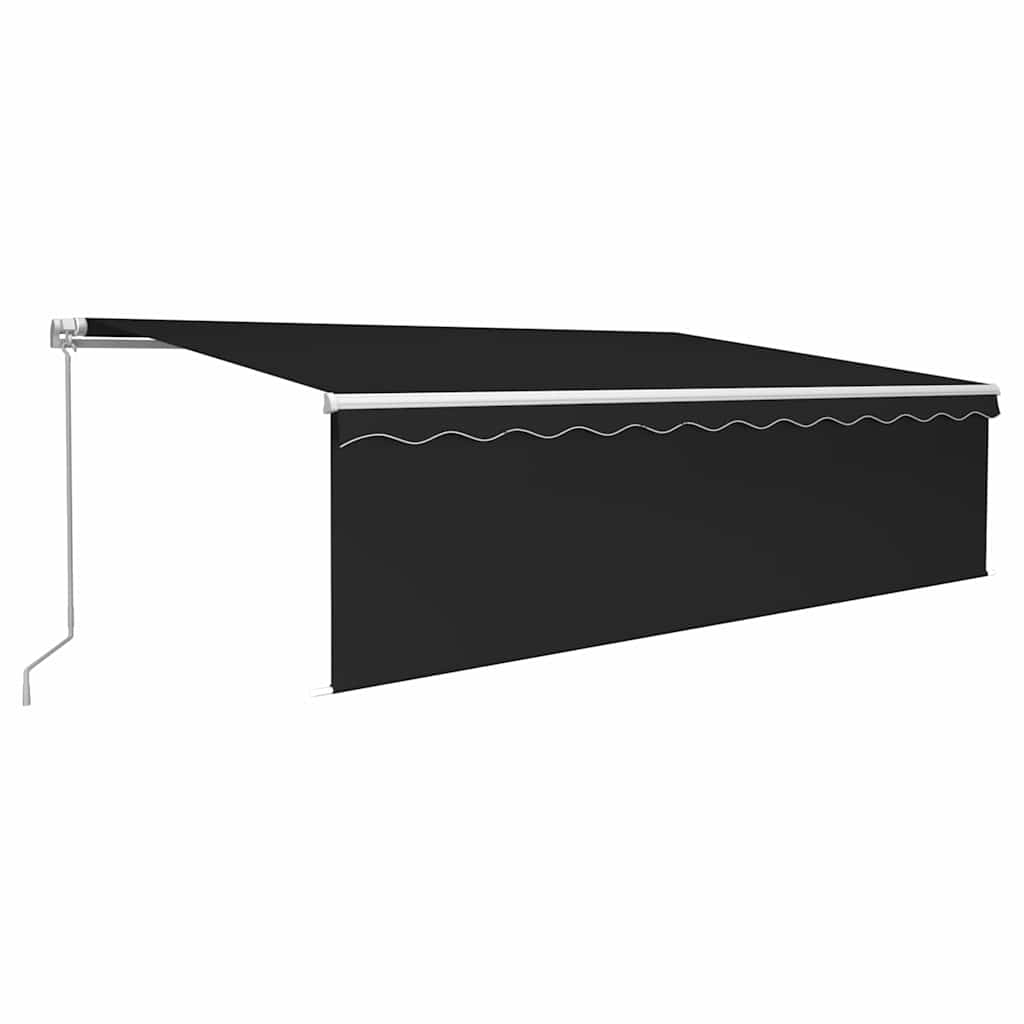 vidaXL Manual Retractable Awning with Blind 5x3m Anthracite 2
