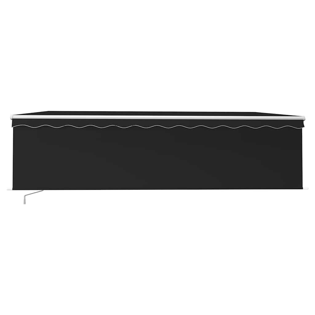 vidaXL Manual Retractable Awning with Blind 5x3m Anthracite 3