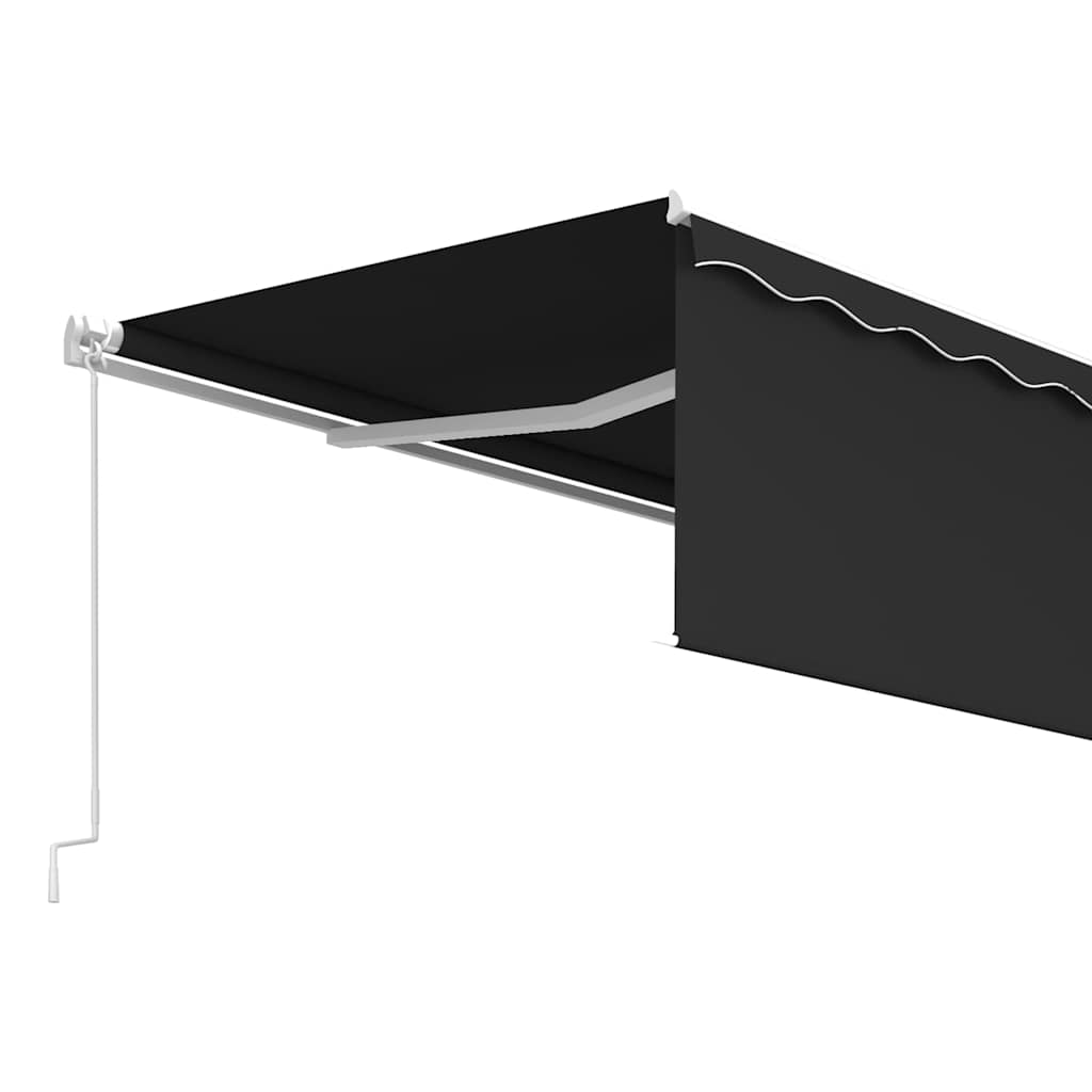 vidaXL Manual Retractable Awning with Blind 5x3m Anthracite 4