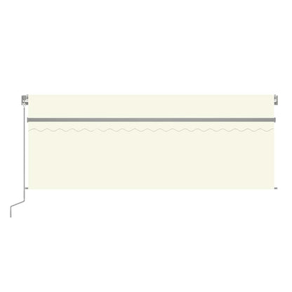 vidaXL Manual Retractable Awning with Blind&LED 4x3m Cream 3