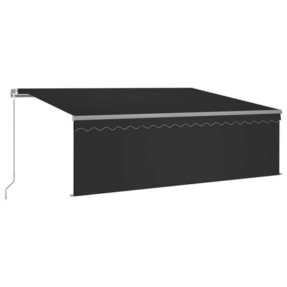 vidaXL Manual Retractable Awning with Blind&LED 4x3m Anthracite 2