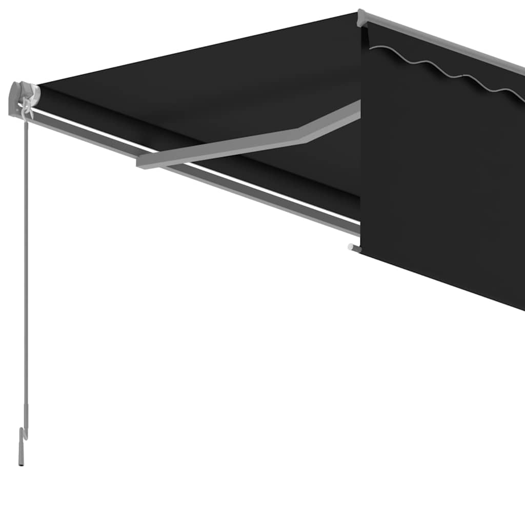 vidaXL Manual Retractable Awning with Blind 5x3m Anthracite 4