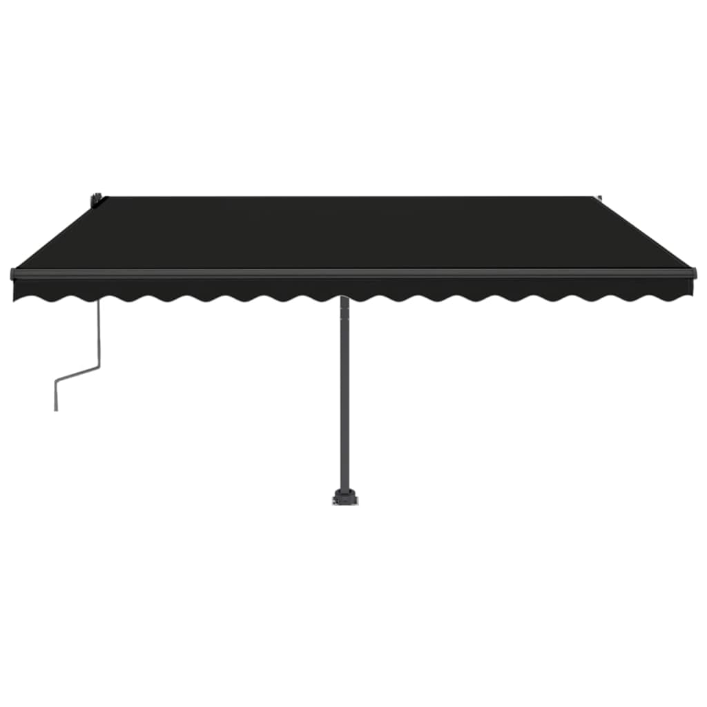 vidaXL Freestanding Manual Retractable Awning 400x350 cm Anthracite