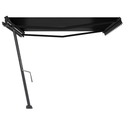 vidaXL Freestanding Manual Retractable Awning 400x350 cm Anthracite