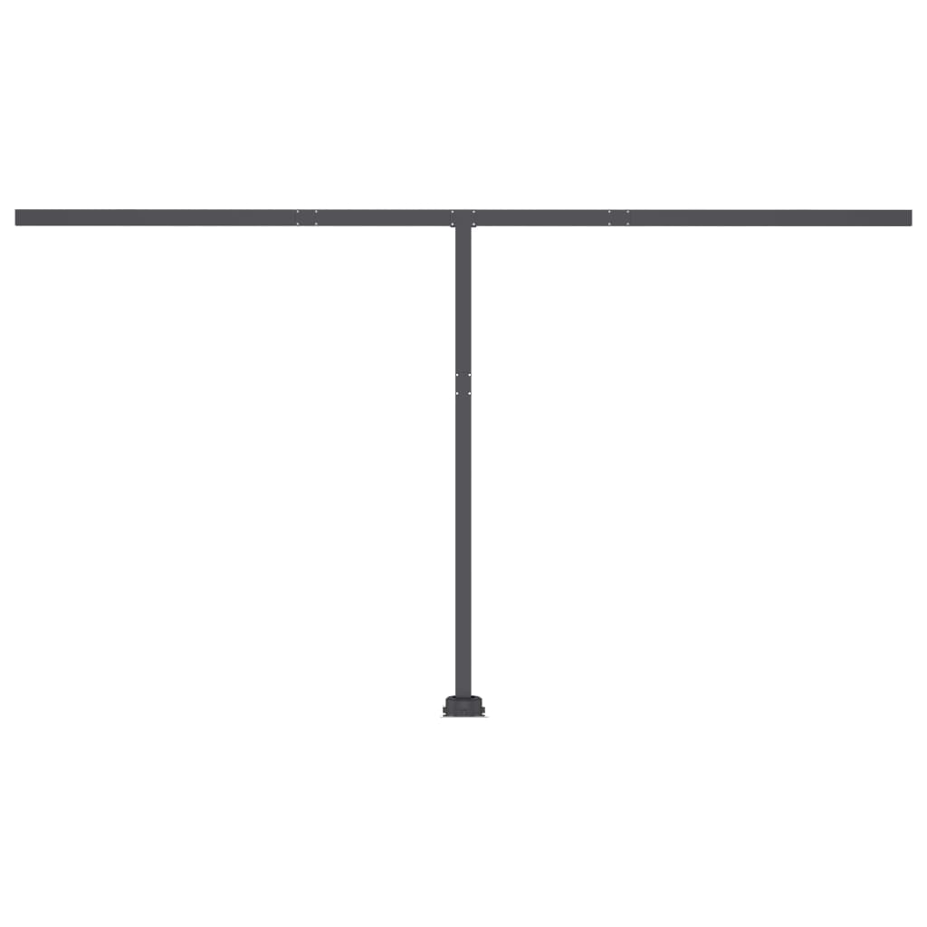 vidaXL Freestanding Manual Retractable Awning 400x350 cm Anthracite