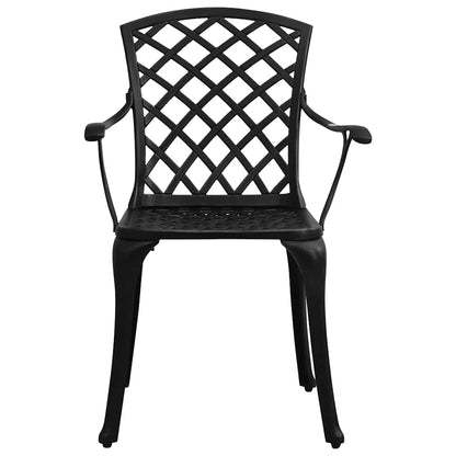 vidaXL 5 Piece Bistro Set Cast Aluminium Black 5