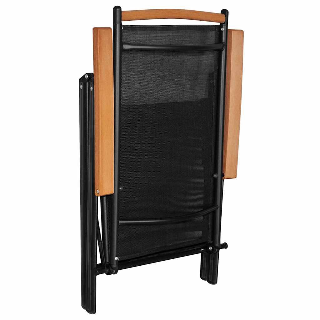 vidaXL 7 Piece Garden Dining Set Aluminium Black 6