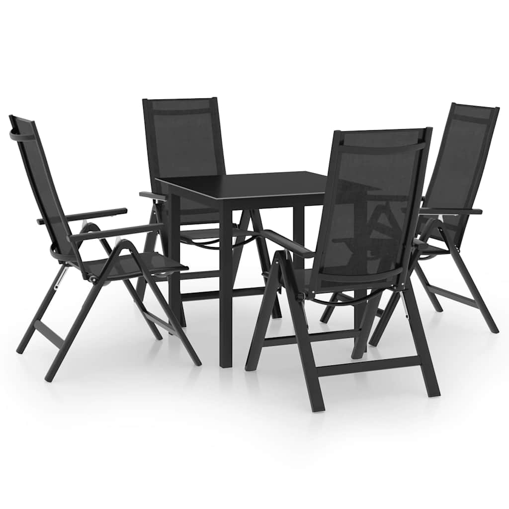 vidaXL 5 Piece Garden Dining Set Aluminium Anthracite