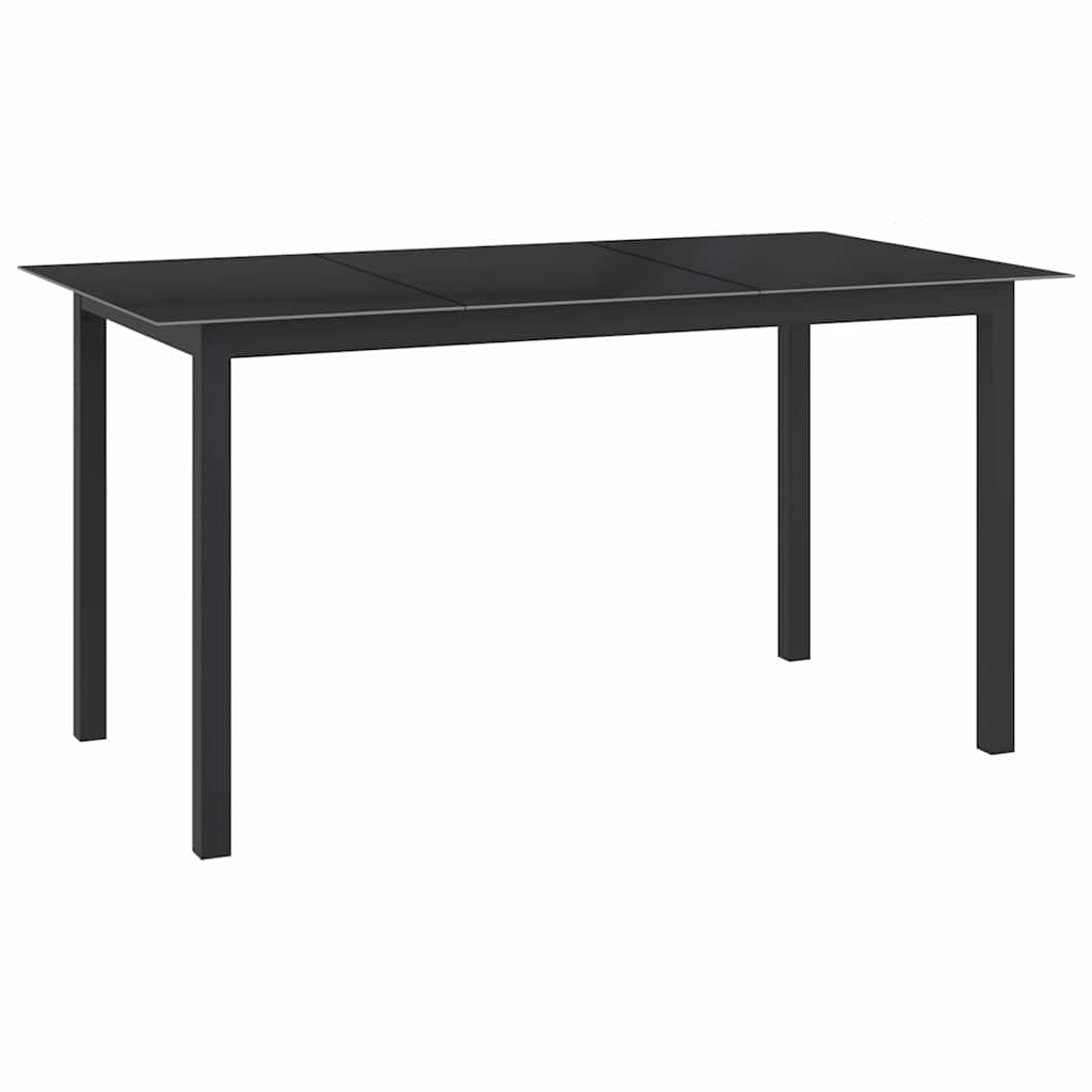 vidaXL 7 Piece Garden Dining Set Aluminium Anthracite 2