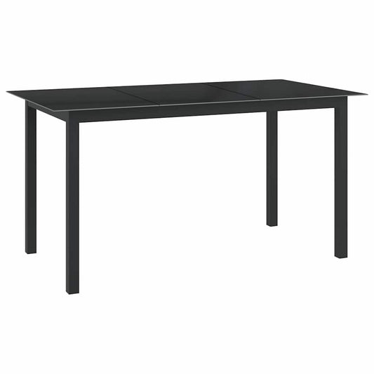 vidaXL 7 Piece Garden Dining Set Aluminium Anthracite 2