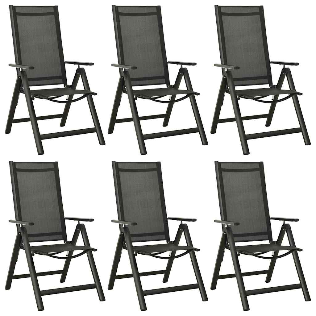 vidaXL 7 Piece Garden Dining Set Aluminium Anthracite 6