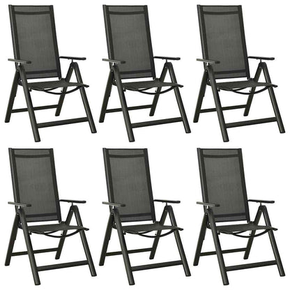 vidaXL 7 Piece Garden Dining Set Aluminium Anthracite 6