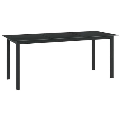 vidaXL 9 Piece Garden Dining Set Aluminium Anthracite 2