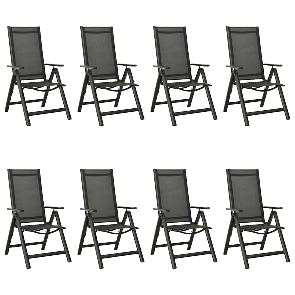 vidaXL 9 Piece Garden Dining Set Aluminium Anthracite 6