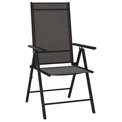 vidaXL 10 Piece Garden Dining Set Black and Anthracite 2