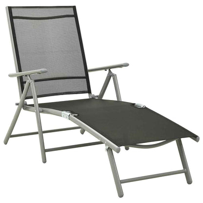vidaXL 10 Piece Garden Dining Set Black and Silver 5