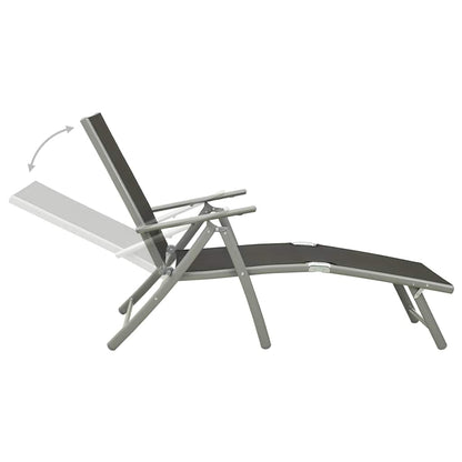 vidaXL 10 Piece Garden Dining Set Black and Silver 6