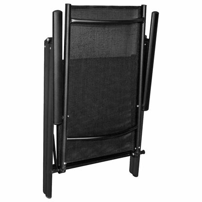 vidaXL 7 Piece Garden Dining Set Aluminium Black 6