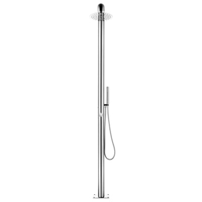vidaXL Garden Shower with Grey Base 230 cm Stainless Steel 5