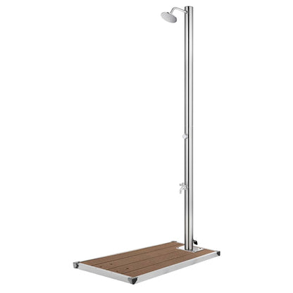 vidaXL Garden Shower | Silver | Stainless Steel | Large | Durable 1
