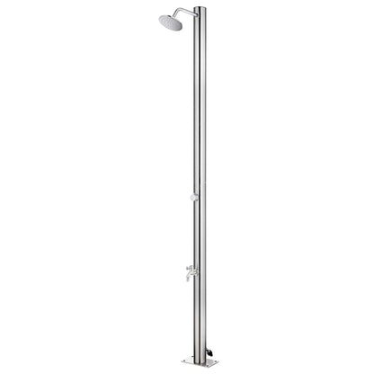vidaXL Garden Shower | Grey | Stainless steel, WPC | Large | Durable 4
