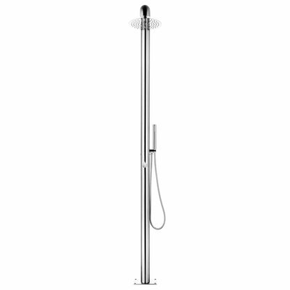 vidaXL Garden Shower with Grey Base 230 cm Stainless Steel 5