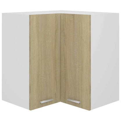 Hanging Glass Cabinet "Lyon" 40x31x60 cm Sonoma Oak 1x hanging corner cabinet 57 cm wide 60 cm high