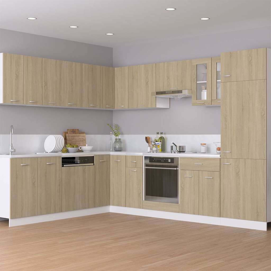 Hanging Glass Cabinet "Lyon" 40x31x60 cm Sonoma Oak 1x hanging corner cabinet 57 cm wide 60 cm high