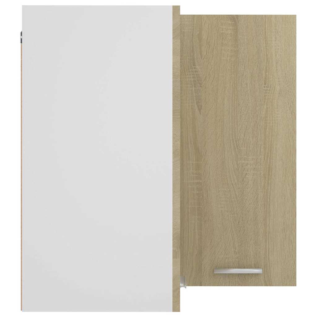 Hanging Glass Cabinet "Lyon" 40x31x60 cm Sonoma Oak 1x hanging corner cabinet 57 cm wide 60 cm high