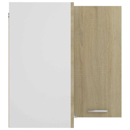Hanging Glass Cabinet "Lyon" 40x31x60 cm Sonoma Oak 1x hanging corner cabinet 57 cm wide 60 cm high
