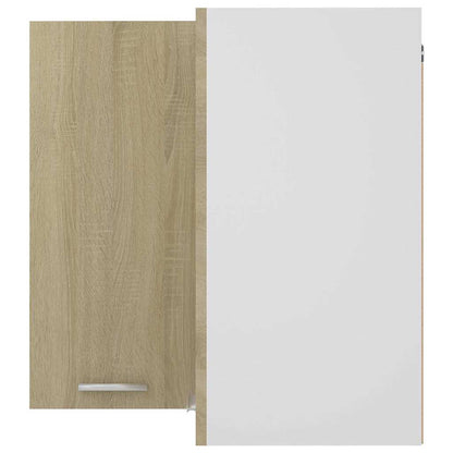 Hanging Glass Cabinet "Lyon" 40x31x60 cm Sonoma Oak 1x hanging corner cabinet 57 cm wide 60 cm high