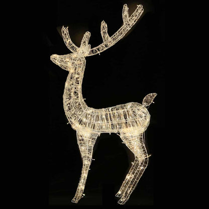XXL Acrylic Christmas Reindeer 250 LED 180 cm Width 96 cm Warm white