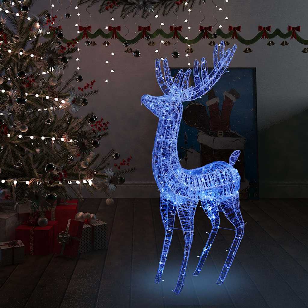 XXL Acrylic Christmas Reindeer 250 LED 180 cm Width 96 cm Blue