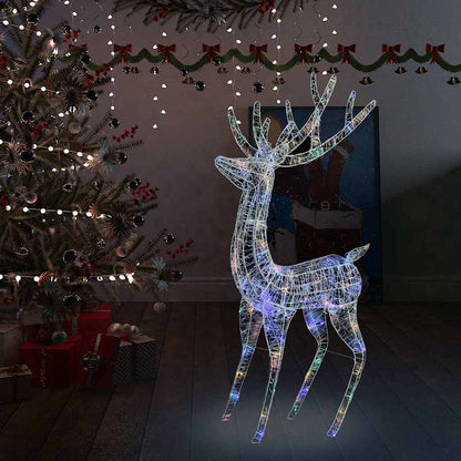 XXL Acrylic Christmas Reindeer 250 LED 180 cm Width 96 cm Multicolour