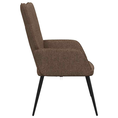 Relaxing Chair Fabric brown without footrest