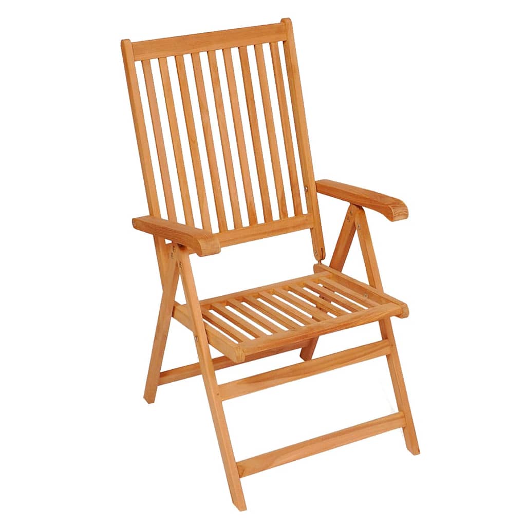 vidaXL Reclining Folding Chairs 8 pcs Solid Teak Wood 2