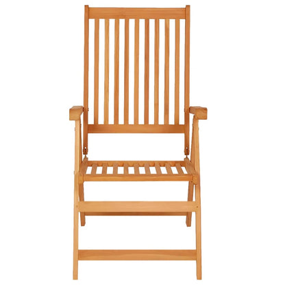 vidaXL Reclining Folding Chairs 8 pcs Solid Teak Wood 3