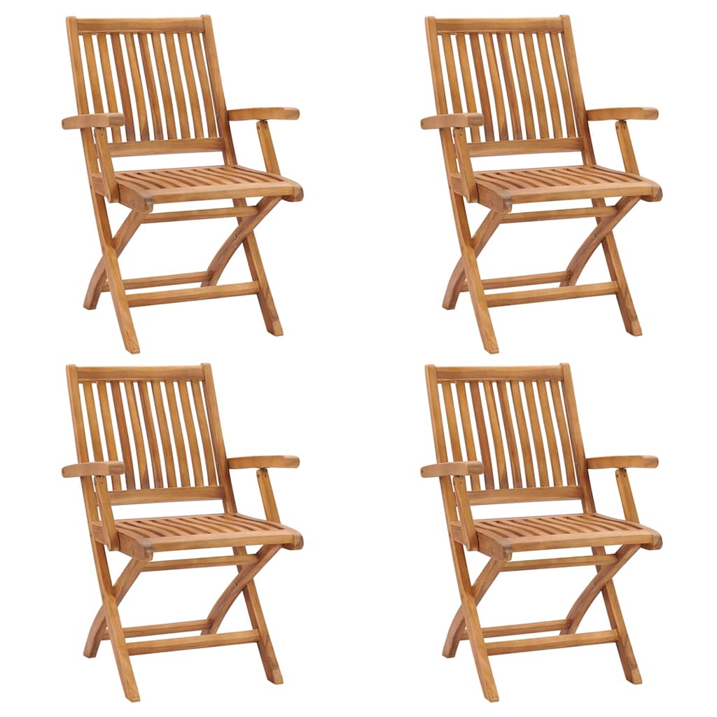 Folding Chairs Solid Teak Wood With armrest 4