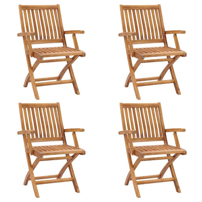 Folding Chairs Solid Teak Wood With armrest 4
