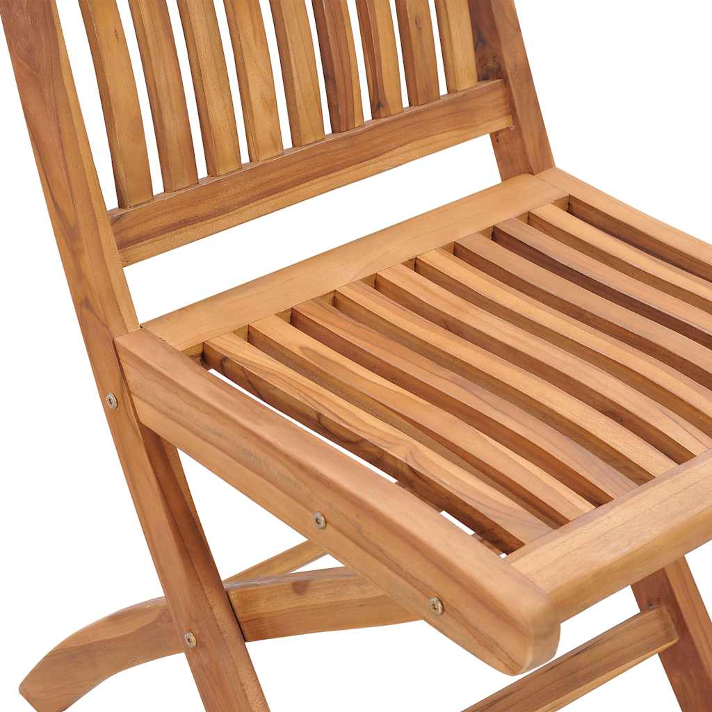 vidaXL Folding Chairs 6 pcs Solid Teak Wood 6