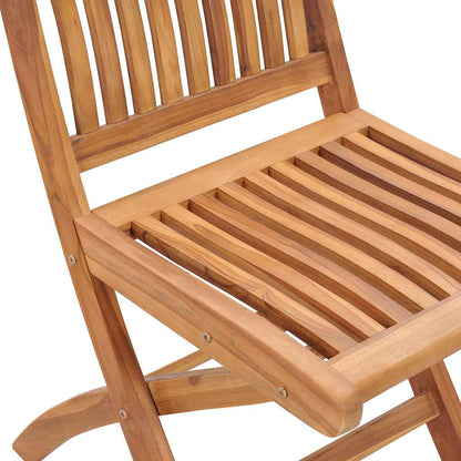vidaXL Folding Chairs 6 pcs Solid Teak Wood 6
