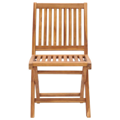 vidaXL Folding Chairs 8 pcs Solid Teak Wood 3