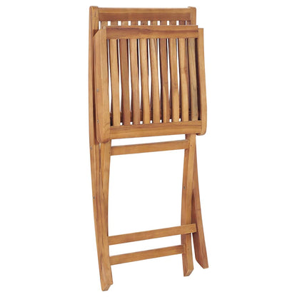 vidaXL Folding Chairs 8 pcs Solid Teak Wood 6