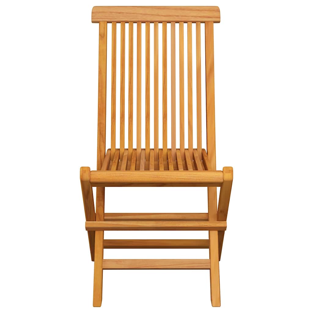 vidaXL Folding Chairs 8 pcs Solid Teak Wood 3
