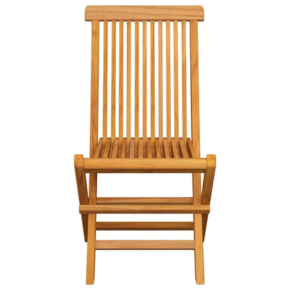 vidaXL Folding Chairs 8 pcs Solid Teak Wood 3