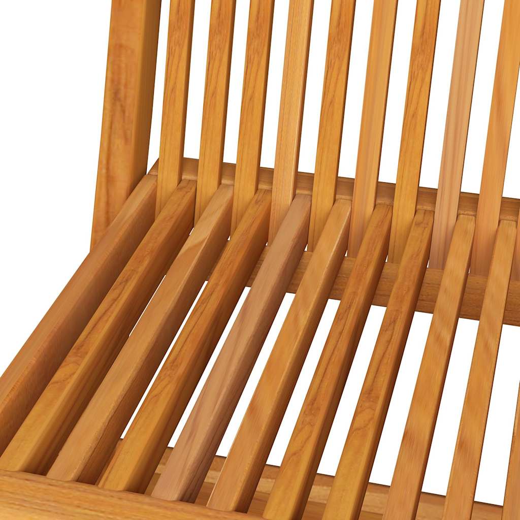 vidaXL Folding Chairs 8 pcs Solid Teak Wood 4