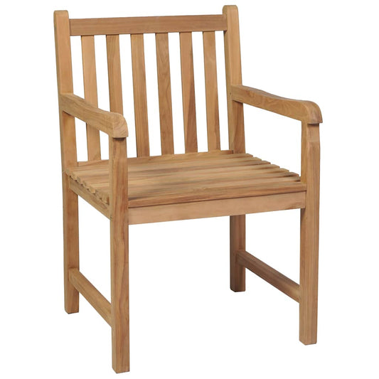 vidaXL Outdoor Chairs 4 pcs Solid Teak Wood 2