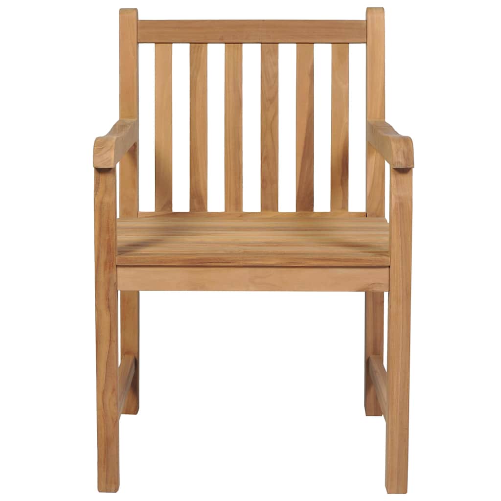 vidaXL Outdoor Chairs 4 pcs Solid Teak Wood 3
