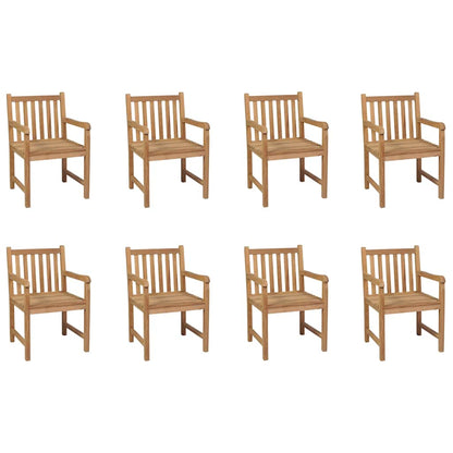 vidaXL Outdoor Chairs 8 pcs Solid Teak Wood 1