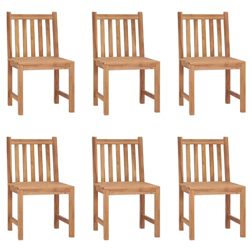 vidaXL Garden Chairs 6 pcs Solid Teak Wood 1